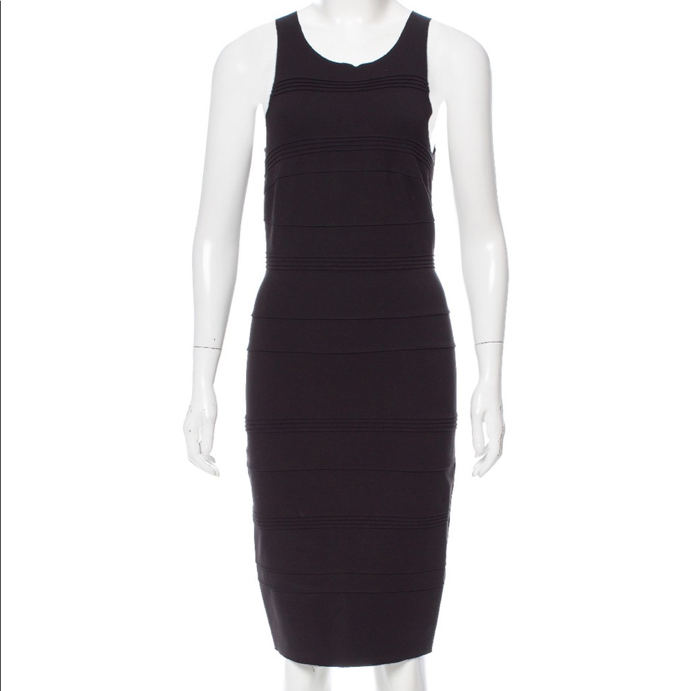 Black Maje sleeveless bodycon dress
